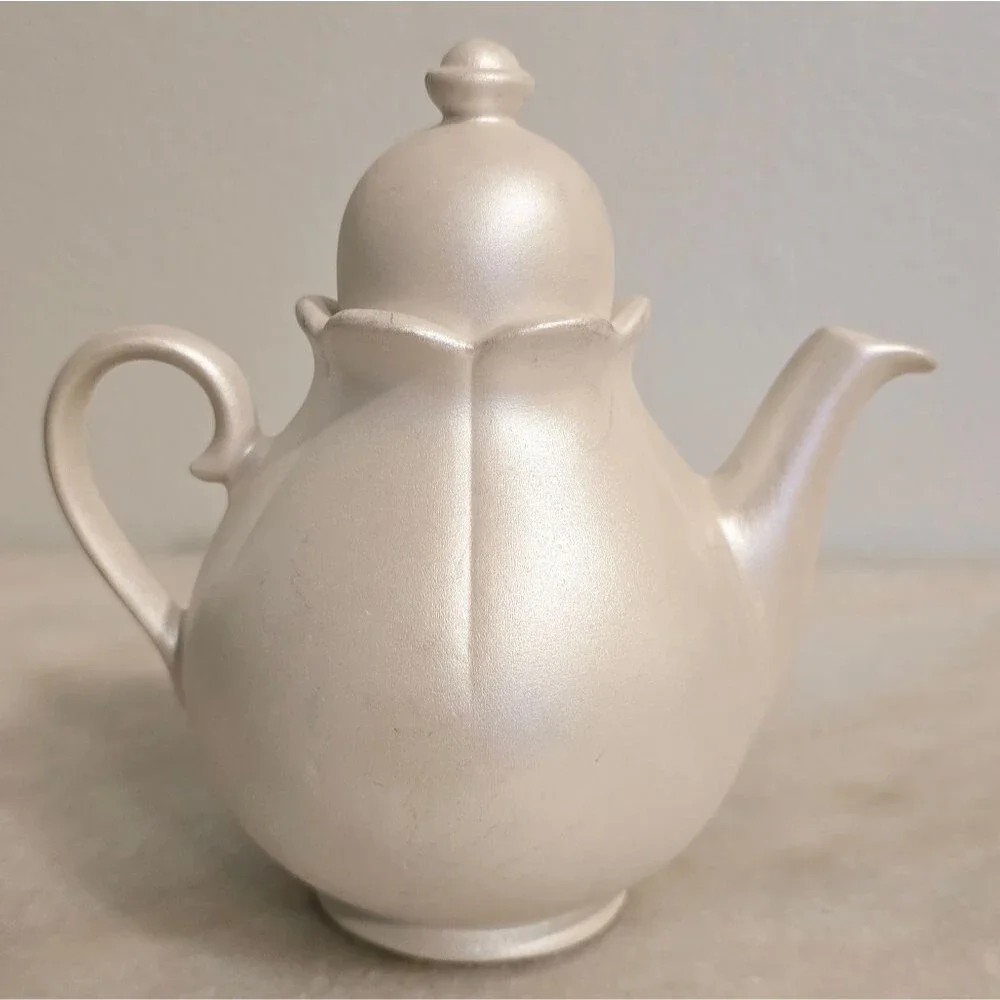 Berger Italy Fine Porcelain Pearl Ivory Creamer Pot Cruet with rhinestones